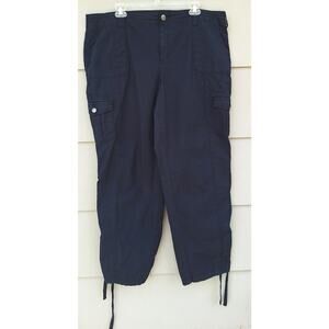 Style & Co Womens Lightweight Cargo Jogger Convertible Casual Pants Cotton Sz 18